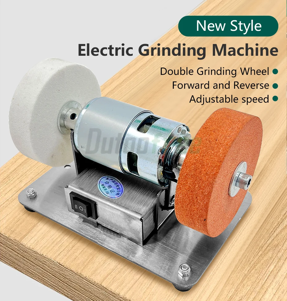 100W Double Grinder Machine Artifact Table Grinder Motor Micro Coarse and Fine Polishing Electric Grinding Wheel Grindig Stone - Image 11