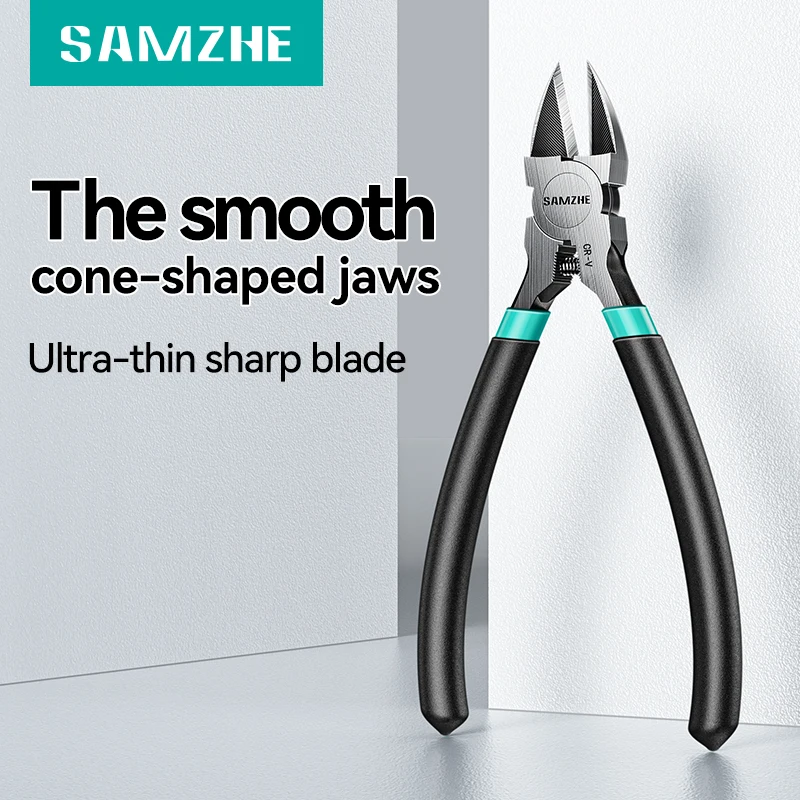 SAMZHE Pliers Multi Functional Tools Electrical Wire Cable Cutters Cutting Side Snips Flush Stainless Steel Nipper