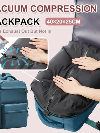 Ryanair 40x20x25 Cabin Bag Men Air Vacuum Compression Backpack Hand Luggage Laptop Backpack,42x29x15 Vacuum Clothing Storage Bag