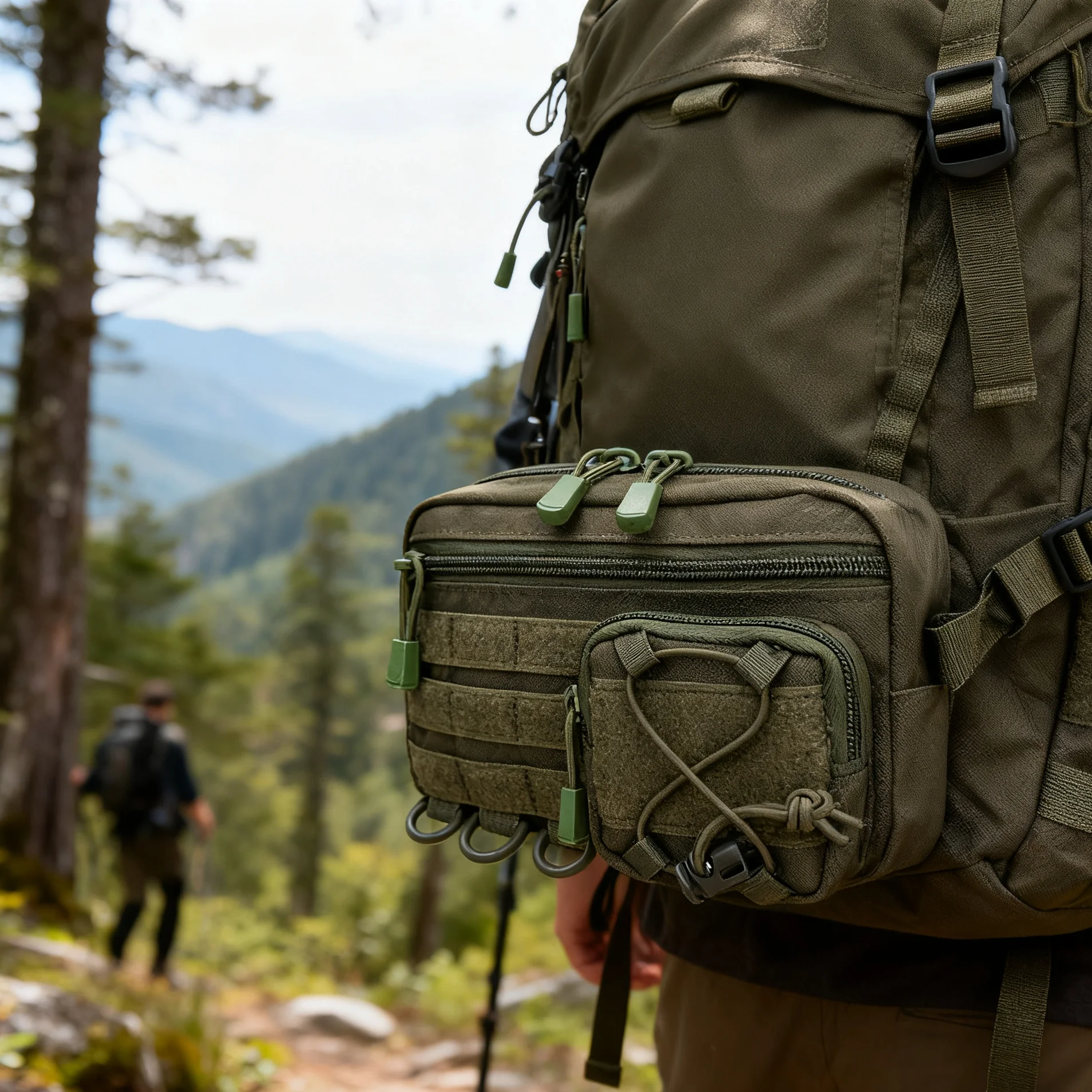 1000D EDC Pouch Molle Organizer Bag Utility EDC Tool Pouch Horizontal Modular Pouch Outdoor Waist Pack EMT Hunting Fanny Pack - Image 10