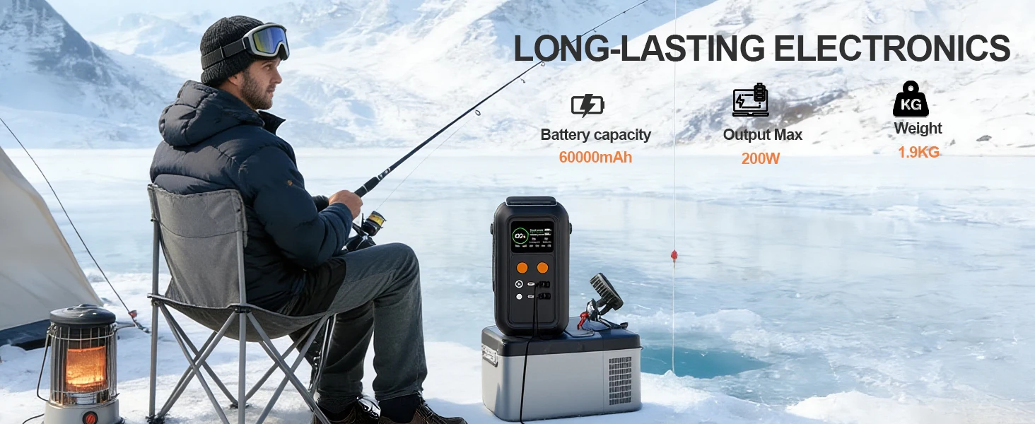 CTOLITY AXP200 192Wh 200W 60000mAh Solar Generator Portable Mobile Power Station Lifepo4 Battery For Outdoor Energy Storage RV - Image 12