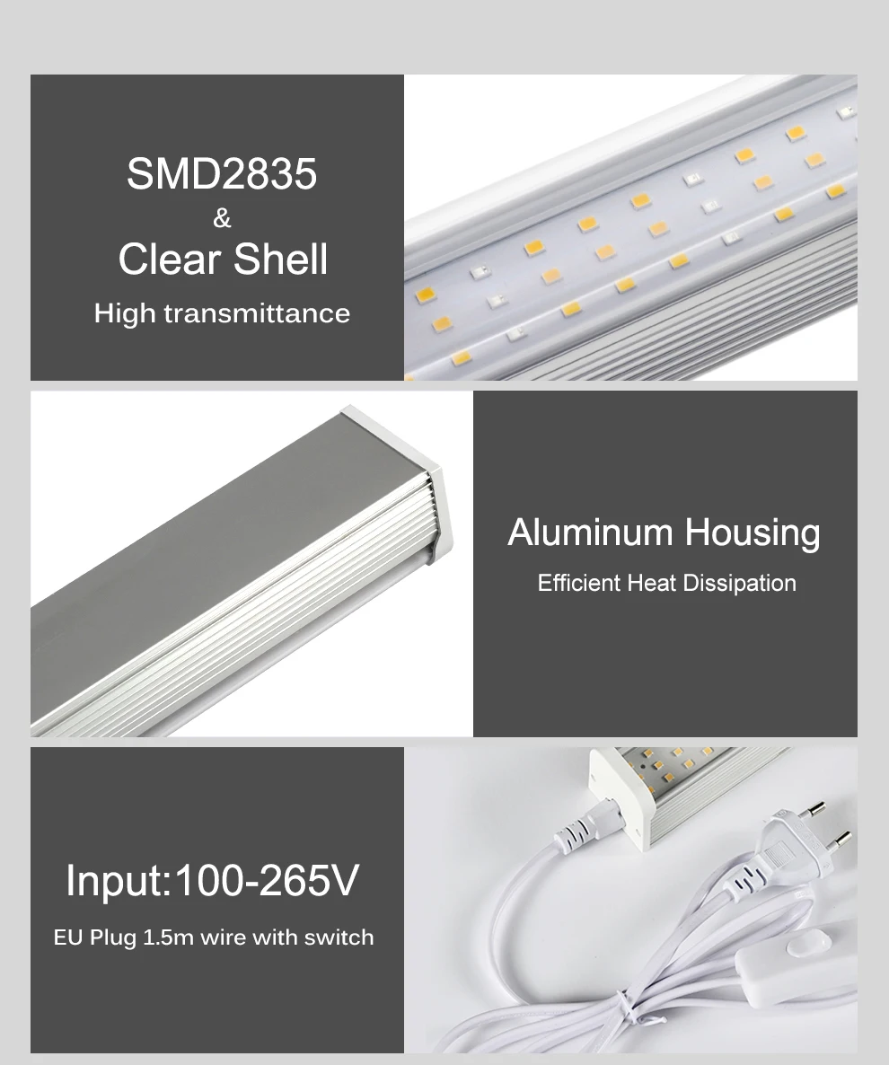 Full Spectrum Growth Lamp SMD2835 LED Lamp - Can Be Connected in Multiple Rows Greenhouse Flower Supplementary Light - Image 15