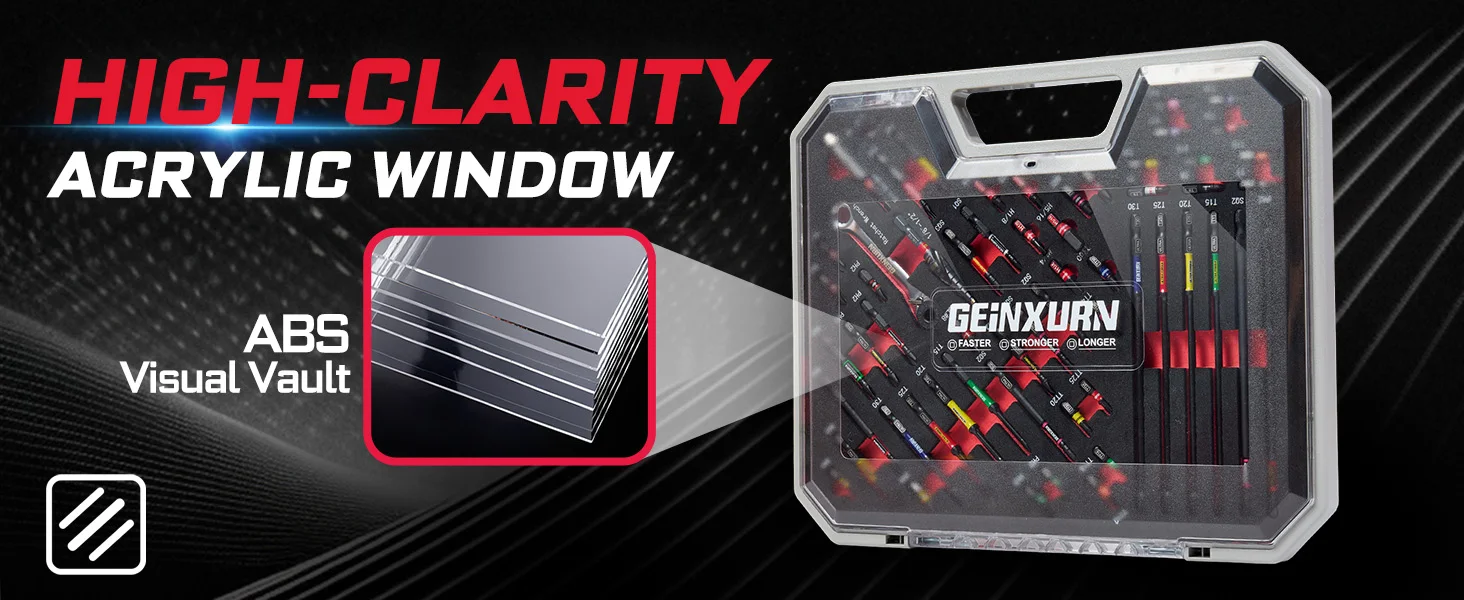 Geinxurn 58Pcs Tools Set Packaged with Impact Screwdriver Bits,Mini Wrech,Step Drill,Socket Adapter and Bit Holder for DIY - Image 13