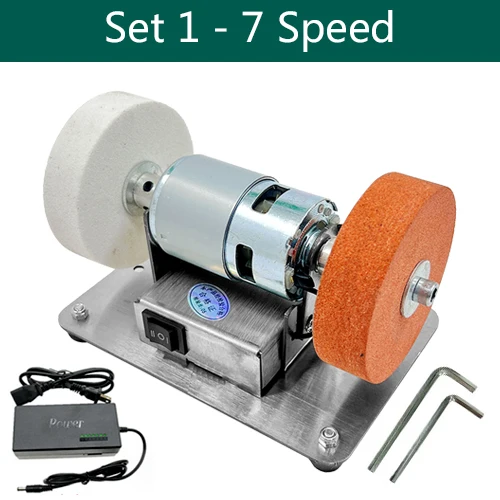 100W Double Grinder Machine Artifact Table Grinder Motor Micro Coarse and Fine Polishing Electric Grinding Wheel Grindig Stone - Image 9