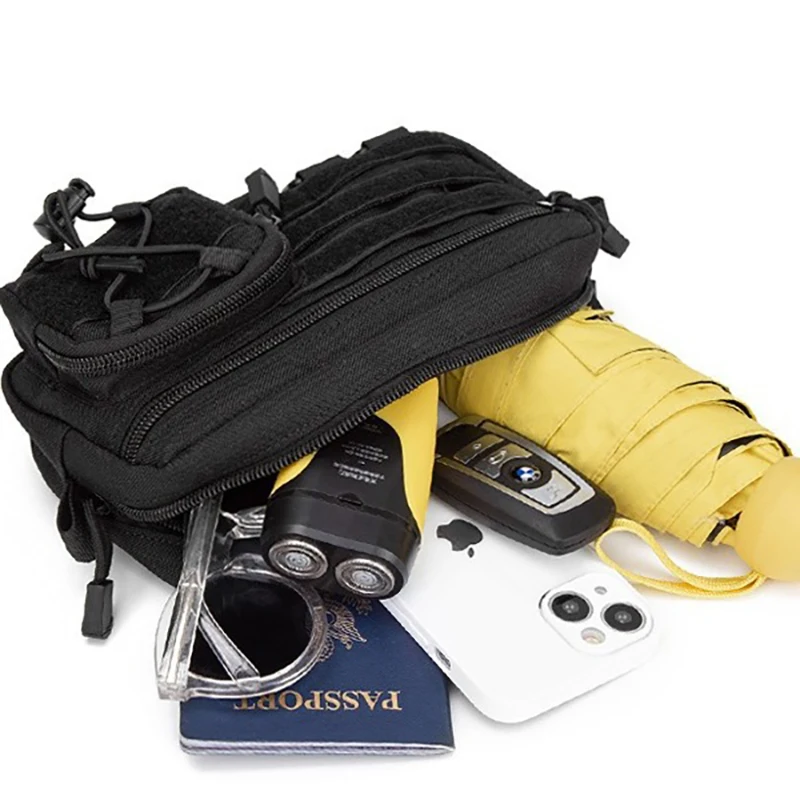 1000D EDC Pouch Molle Organizer Bag Utility EDC Tool Pouch Horizontal Modular Pouch Outdoor Waist Pack EMT Hunting Fanny Pack - Image 4