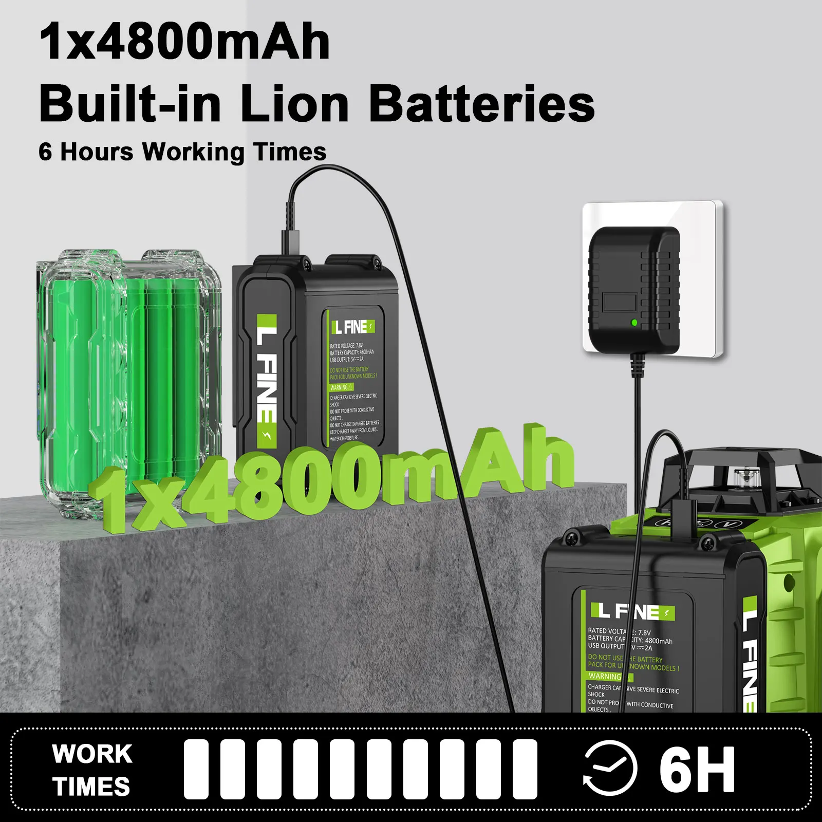 LFINE 2/4D Professional Laser Level 8/16 Lines Horizontal And Vertical With Remote Control 360°Self-leveling Laser Levels - Image 15