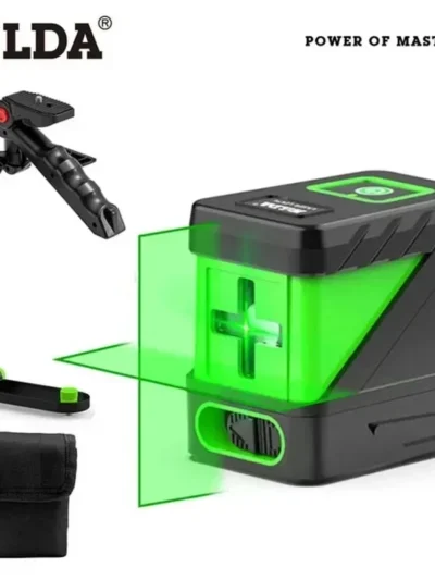 HILDA 2 Lines Laser Level Self Levelling Green Beams Laser Horizontal Vertical Cross Line Mini Laser Level