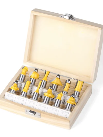 12pcs 6mm 8mm 1/4in 1/2in Shank Router Bits Set Woodworking Milling Cutter Trimming Straight Bits Carbide Engraving Cutting Tool