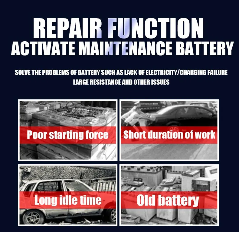 EAFC 12V 12A Car Battery Charger 240W Fully Automatic Pulse Repair Charging Suitable for Car Motorcycle AGM GEL WET Lead Acid - Image 13