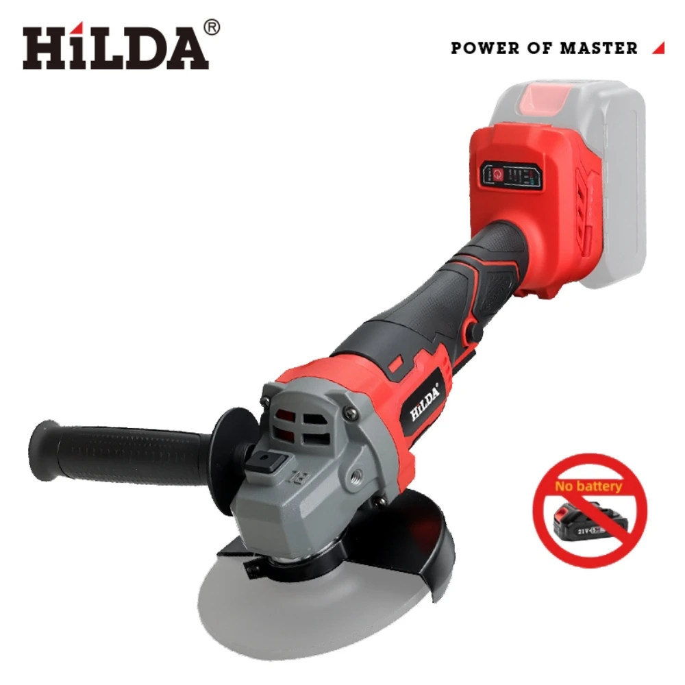 HILDA 21V Handheld Brushless Angle Grinder Cutting Rechargeable Electric Power Tool Polishing Machine Grinder for Makita Battery - Image 8