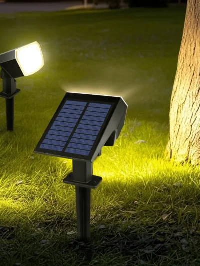 Built-in Large Capacity Battery 1200mAh LED Solar Floodlight Waterproof Spotlight Lamp Long Working Time For Garden Lawn Pathway