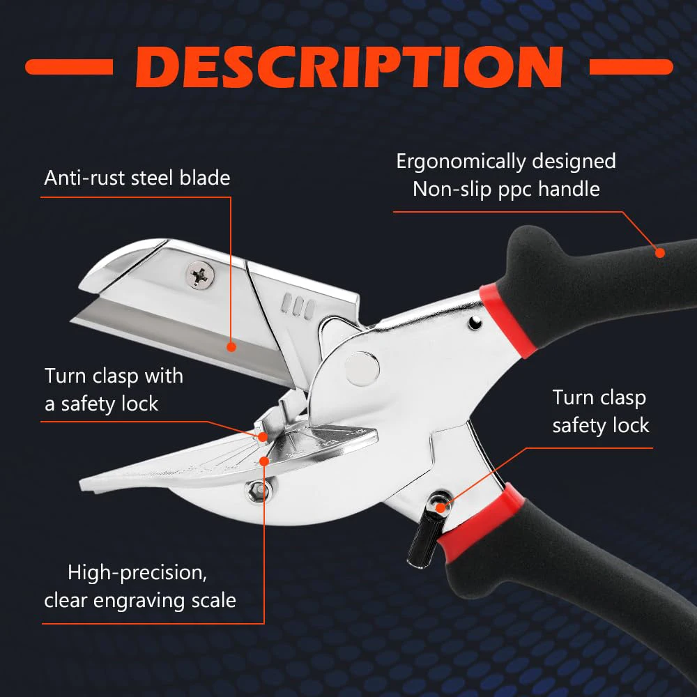 Electrician Angle Scissors 45 Degree Universal Trunking Scissors 90 Degree Woodworking - Image 3