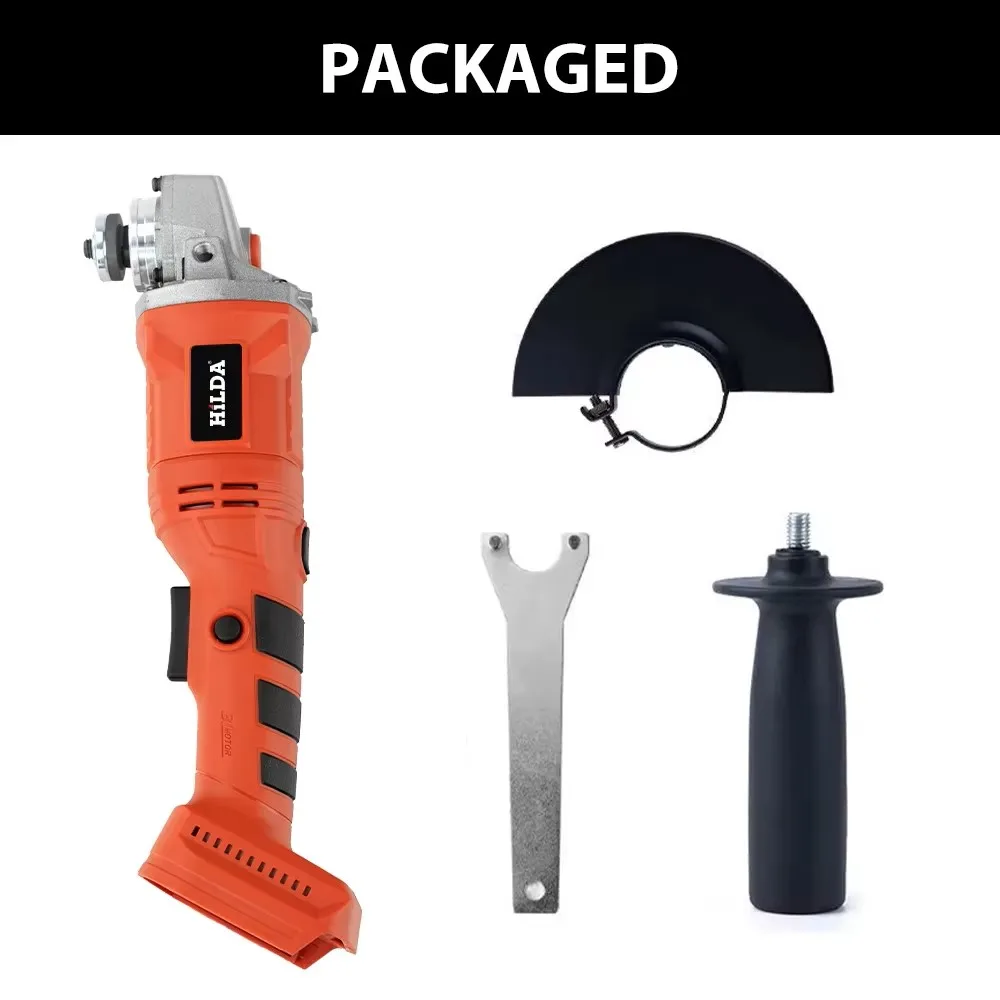 HILDA 21V Handheld Brushless Angle Grinder Cutting Rechargeable Electric Power Tool Polishing Machine Grinder for Makita Battery - Image 7