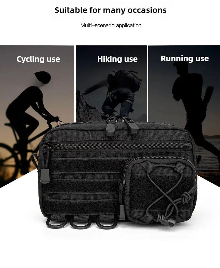 1000D EDC Pouch Molle Organizer Bag Utility EDC Tool Pouch Horizontal Modular Pouch Outdoor Waist Pack EMT Hunting Fanny Pack - Image 15