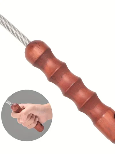 Wood HandleTactical Whip Emergency Tool Self Defense Aluminum Anti Skid Glass Breaker Emergency Hammer Survival Kit