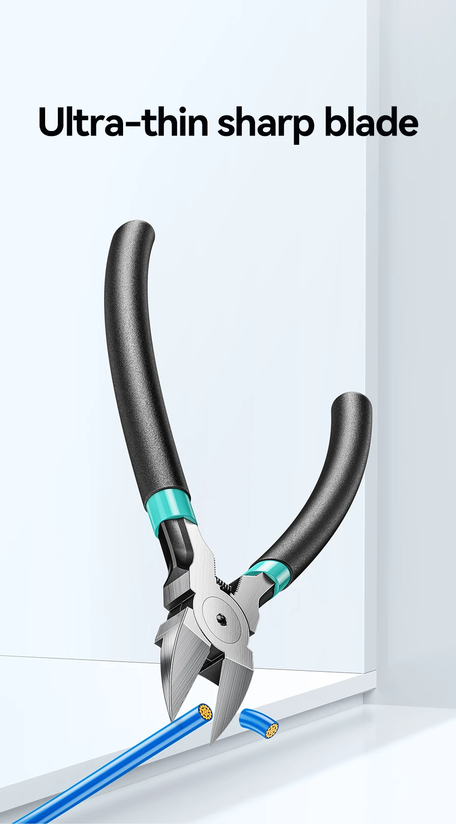 SAMZHE Pliers Multi Functional Tools Electrical Wire Cable Cutters Cutting Side Snips Flush Stainless Steel Nipper - Image 11