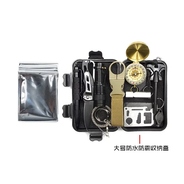 13pc Sos Emergency Survival Kit Multifunctional Outdoor Tool Set With Thermal Blanket Compass For Camping Hiking Senderismo 2026 - Image 9