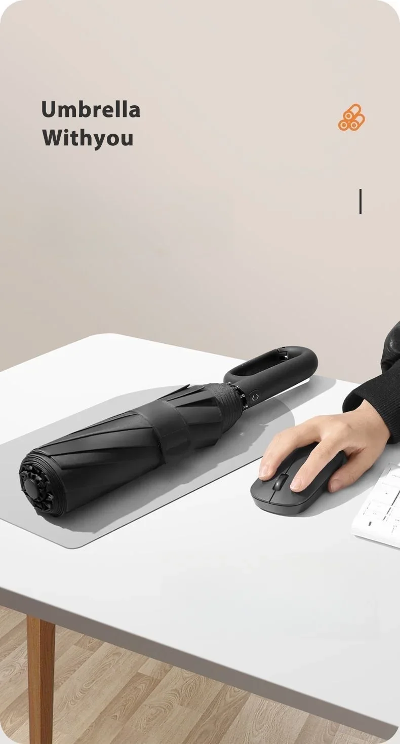 Automatic Umbrella for Men Women Fully Opened Ring Buckle Design 20 Ribs Extra Large Folding - Image 11