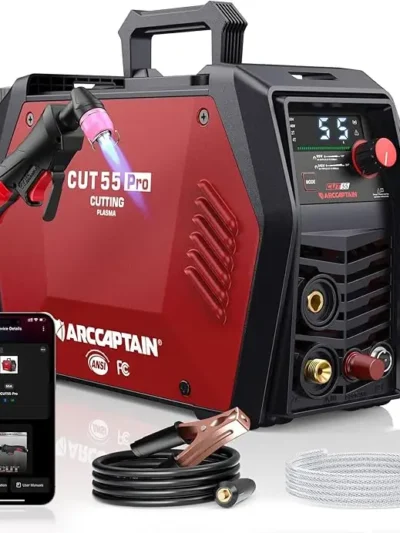 ARCCAPTAIN iControl CUT55 Pro Plasma Cutter, [APP Control] 55 Amp Non-Touch Pilot Arc 120V/240V Plasma Cutter Machine, Large LED