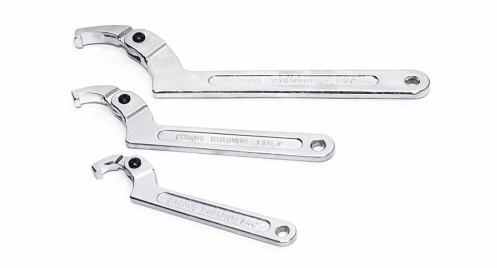 1PCS Adjustable Wrench Hook Spanner Square/Round Head CR-V Spanner Key for Round Bolt Hand Tools 19-51/32-76/51-120mm - Image 13