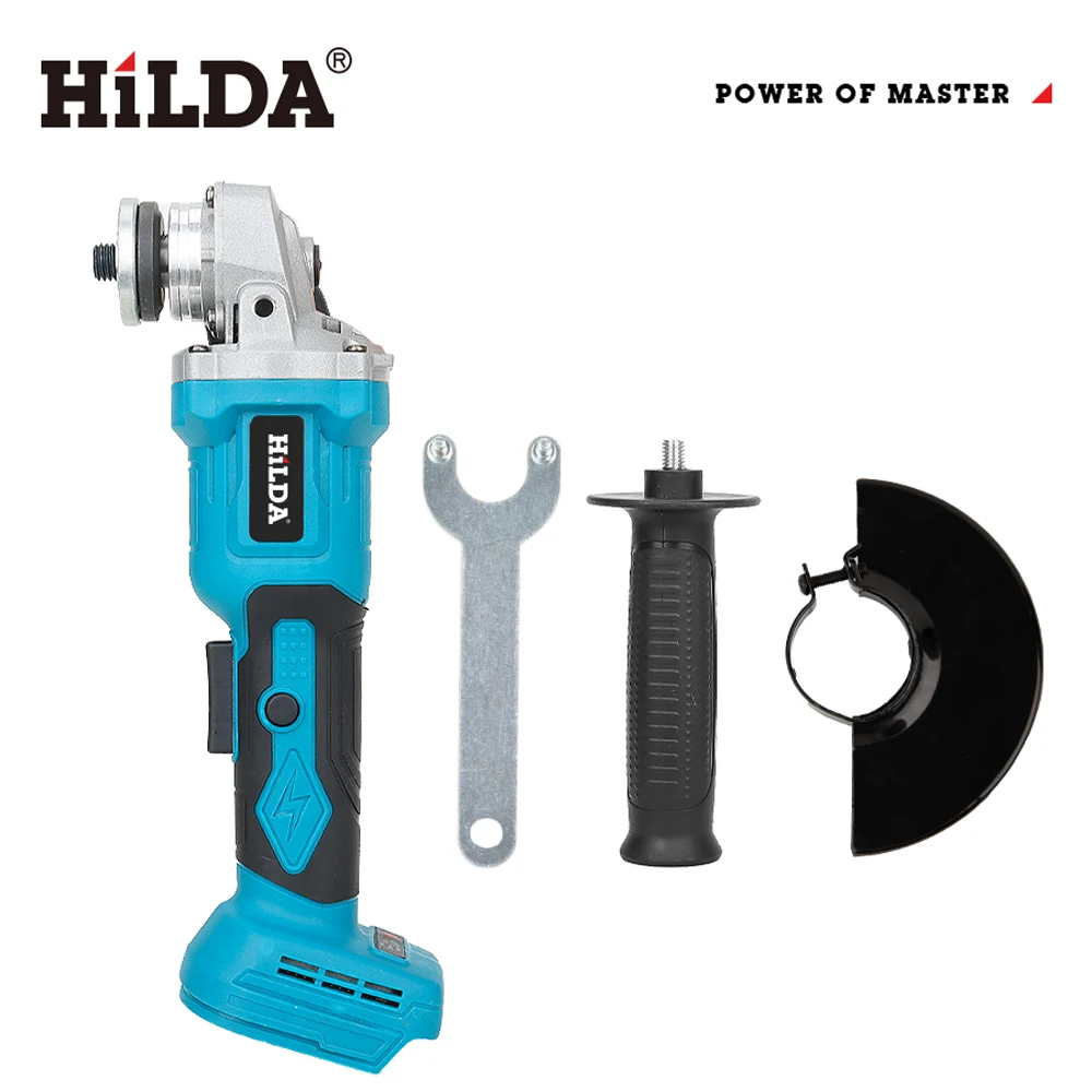 HILDA 21V Handheld Brushless Angle Grinder Cutting Rechargeable Electric Power Tool Polishing Machine Grinder for Makita Battery - Image 10