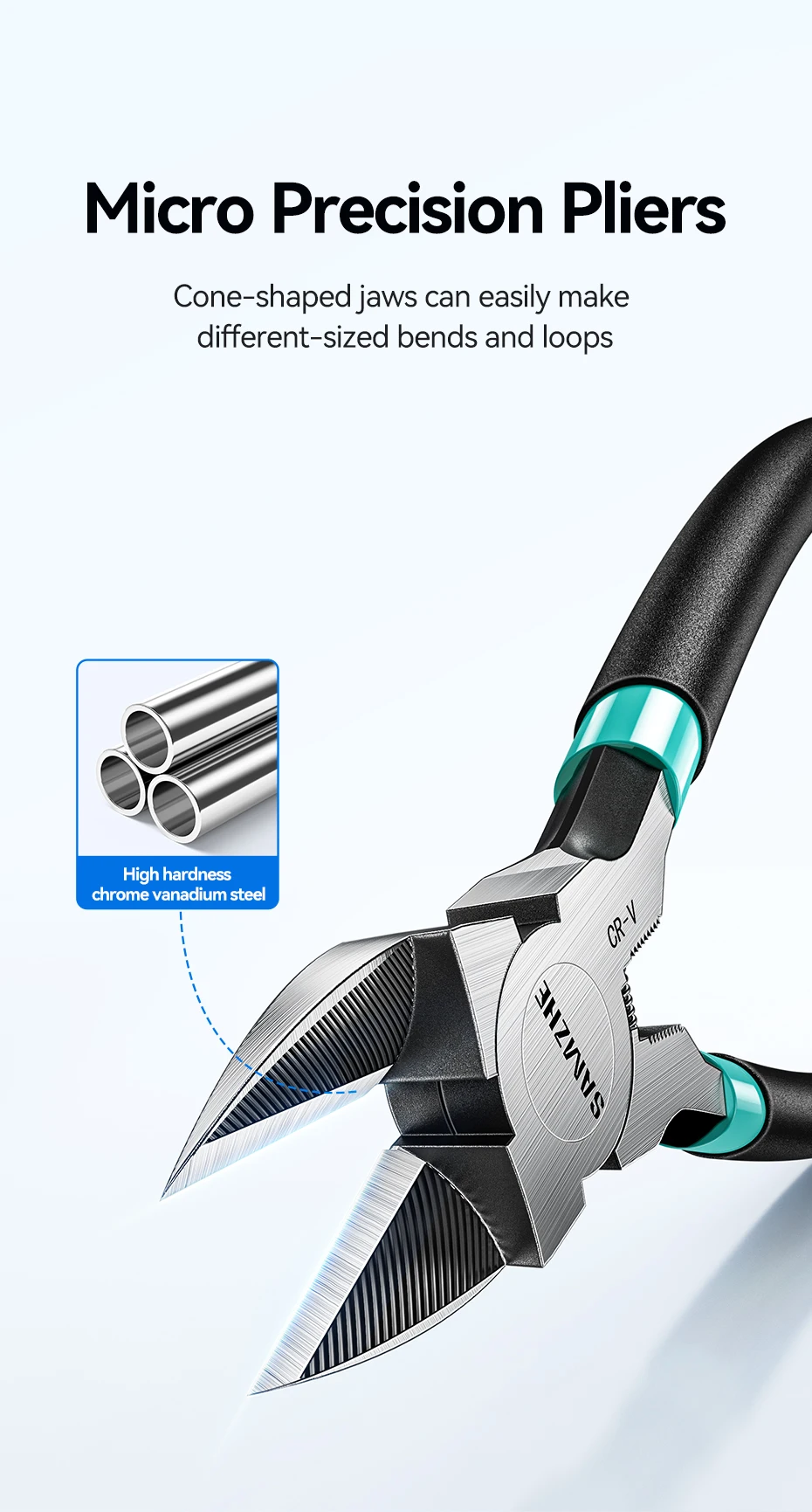 SAMZHE Pliers Multi Functional Tools Electrical Wire Cable Cutters Cutting Side Snips Flush Stainless Steel Nipper - Image 10