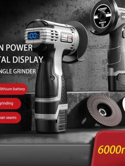 16.8V Mini Angle Grinder Portable Lithium Battery Large Capacity Polishing Grinding Cutting Machine for Household Power Tool