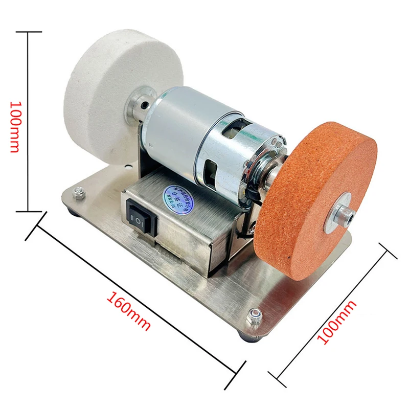 100W Double Grinder Machine Artifact Table Grinder Motor Micro Coarse and Fine Polishing Electric Grinding Wheel Grindig Stone - Image 4