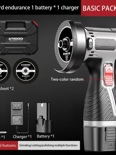 Portable 16.8V Mini Angle Grinder Large Capacity Polishing Grinding Cutting Machine Power Tool with Lithium Battery