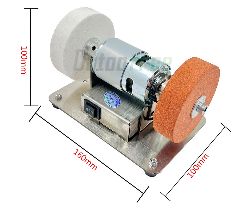 100W Double Grinder Machine Artifact Table Grinder Motor Micro Coarse and Fine Polishing Electric Grinding Wheel Grindig Stone - Image 15
