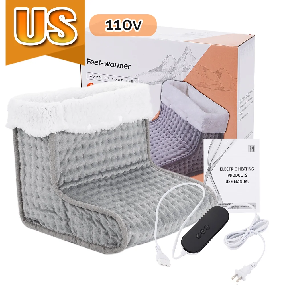 26*28*22cm Electric Heated Foot US/EU Warmers Soft Feet Heating Pad 9-gear adjustable temperature Electric shoe heating pad 1pc - Image 8