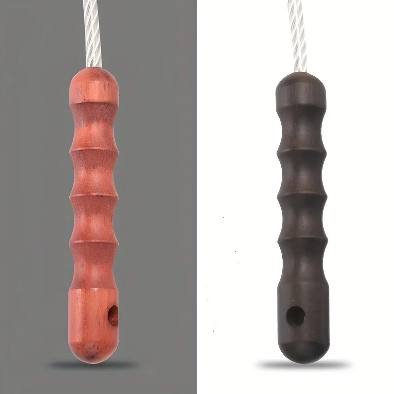 Wood HandleTactical Whip Emergency Tool Self Defense Aluminum Anti Skid Glass Breaker Emergency Hammer Survival Kit - Image 4