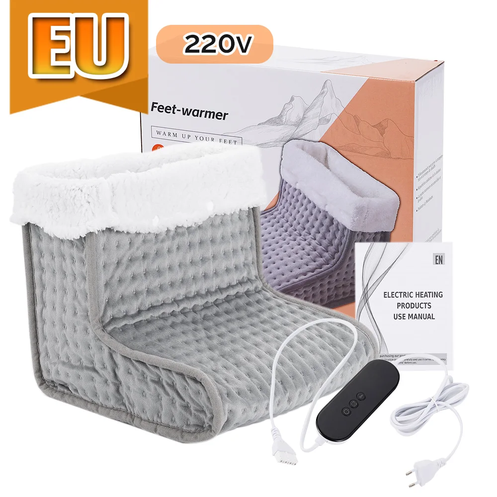 26*28*22cm Electric Heated Foot US/EU Warmers Soft Feet Heating Pad 9-gear adjustable temperature Electric shoe heating pad 1pc - Image 7