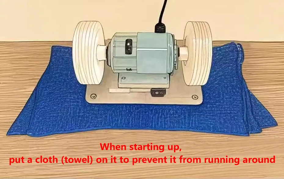 100W Double Grinder Machine Artifact Table Grinder Motor Micro Coarse and Fine Polishing Electric Grinding Wheel Grindig Stone - Image 23