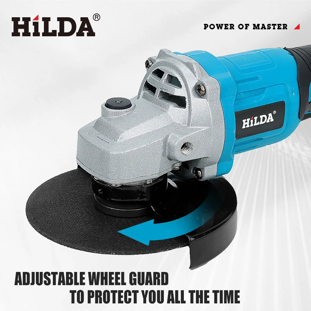 HILDA 21V Handheld Brushless Angle Grinder Cutting Rechargeable Electric Power Tool Polishing Machine Grinder for Makita Battery - Image 11