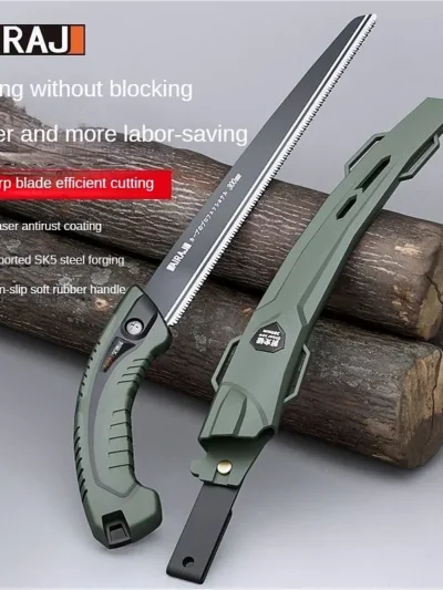 AIRAJ Hand Saw , Japanese Style Saw, Tree Sawing Tool , Garden Logging Tool , Woodworking Saw , Household Small Handheld Sharp