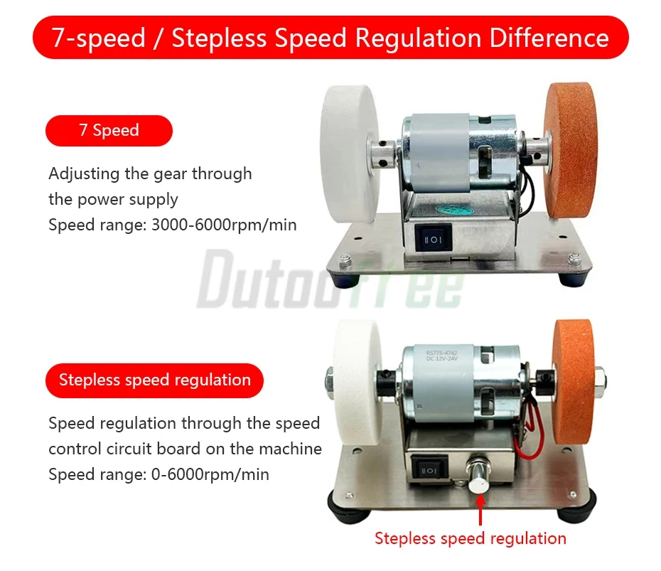 100W Double Grinder Machine Artifact Table Grinder Motor Micro Coarse and Fine Polishing Electric Grinding Wheel Grindig Stone - Image 16