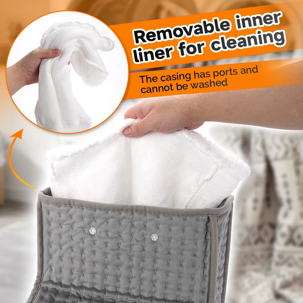 26*28*22cm Electric Heated Foot US/EU Warmers Soft Feet Heating Pad 9-gear adjustable temperature Electric shoe heating pad 1pc - Image 10