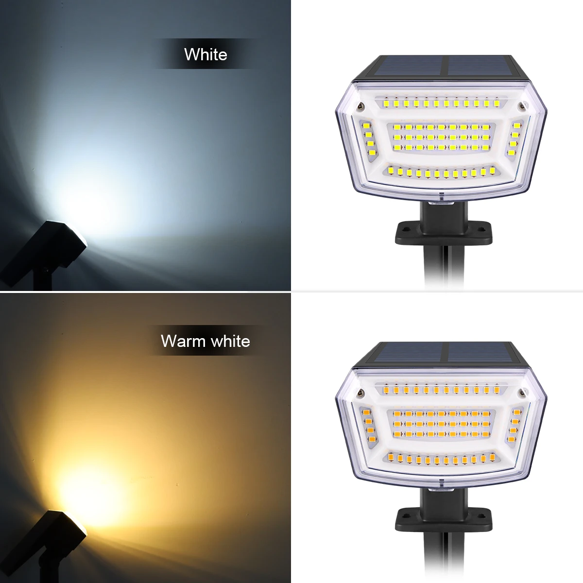 Built-in Large Capacity Battery 1200mAh LED Solar Floodlight Waterproof Spotlight Lamp Long Working Time For Garden Lawn Pathway - Image 5