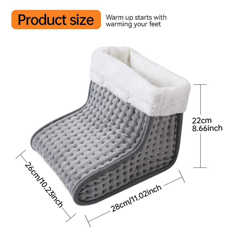 26*28*22cm Electric Heated Foot US/EU Warmers Soft Feet Heating Pad 9-gear adjustable temperature Electric shoe heating pad 1pc - Image 13