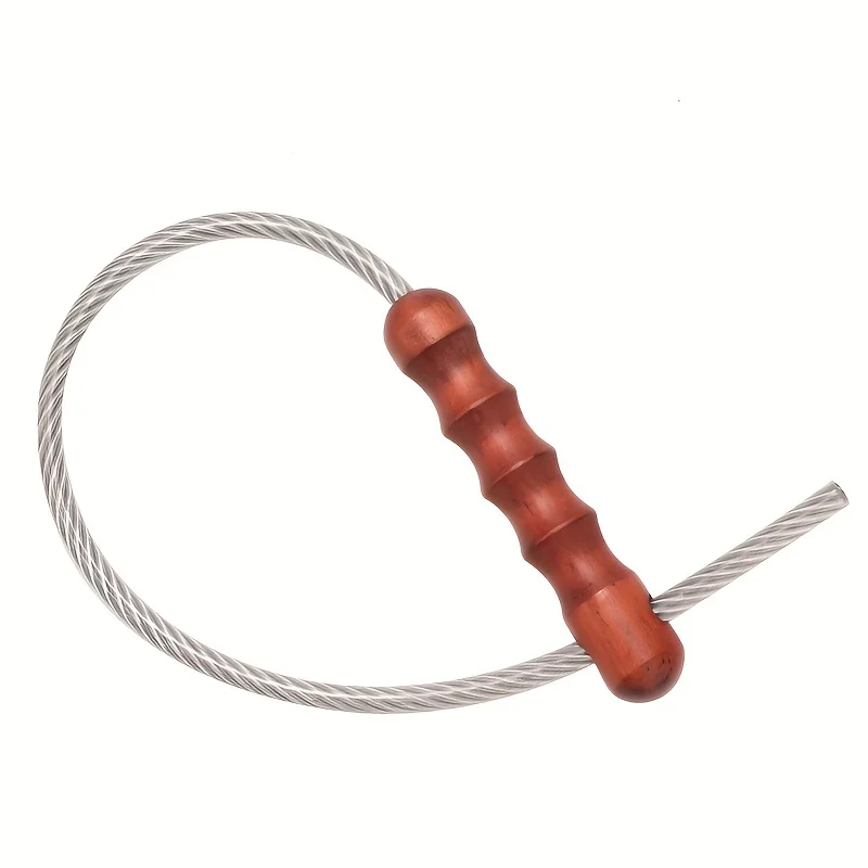 Wood HandleTactical Whip Emergency Tool Self Defense Aluminum Anti Skid Glass Breaker Emergency Hammer Survival Kit - Image 5