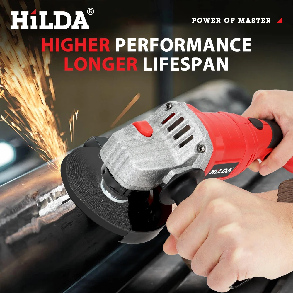 HILDA 21V Handheld Brushless Angle Grinder Cutting Rechargeable Electric Power Tool Polishing Machine Grinder for Makita Battery - Image 17
