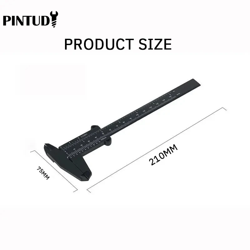 1PC Plastic Vernier Caliper Digital Display Caliper Mini Text Play Caliper Student Vernier Ruler 0 to 150mm - Image 4