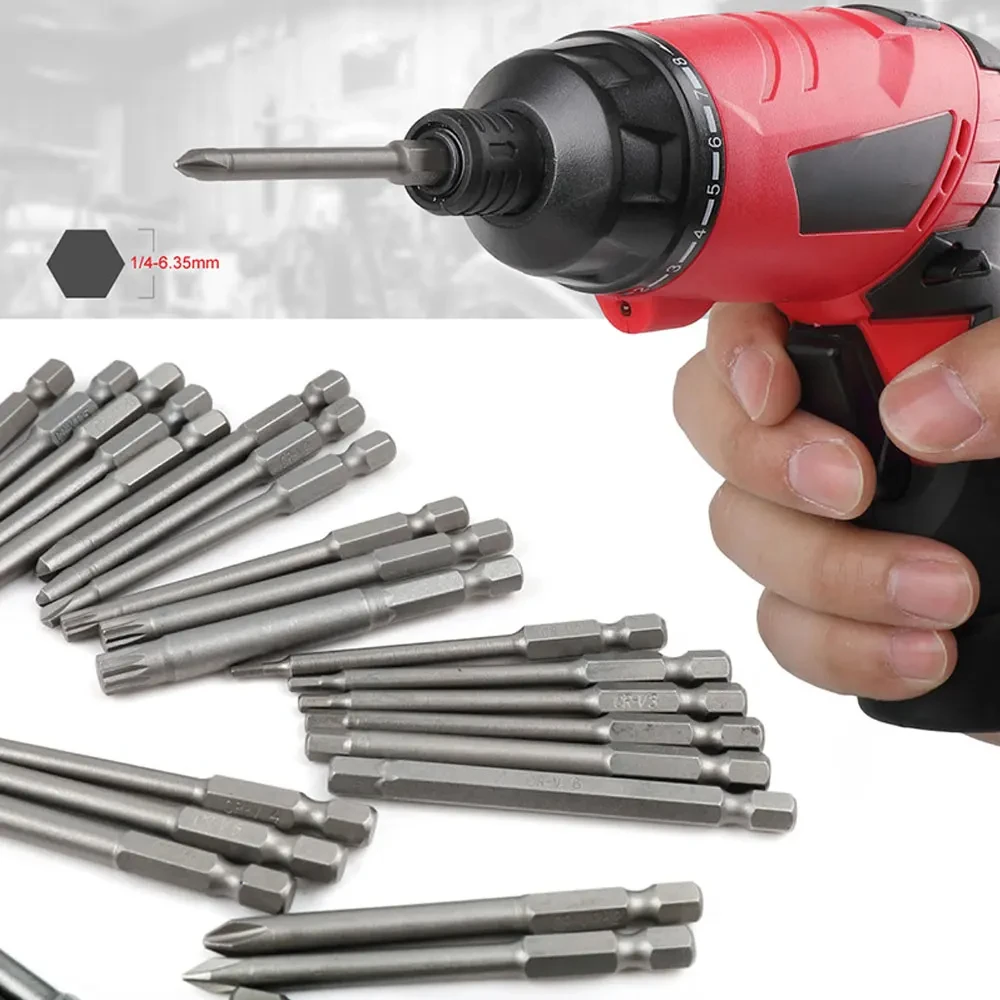 50 extra long screwdriver sets with 75mm safety screwdriver heads, Torx star shaped hexagonal wrench heads - Image 4