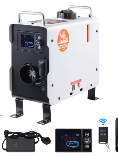 SucceBuy 2KW Diesel Heater 12V/24V All in One Diesel Air Heater with Remote Control Display Screen CO Alarm for Vehicle&Outdoor