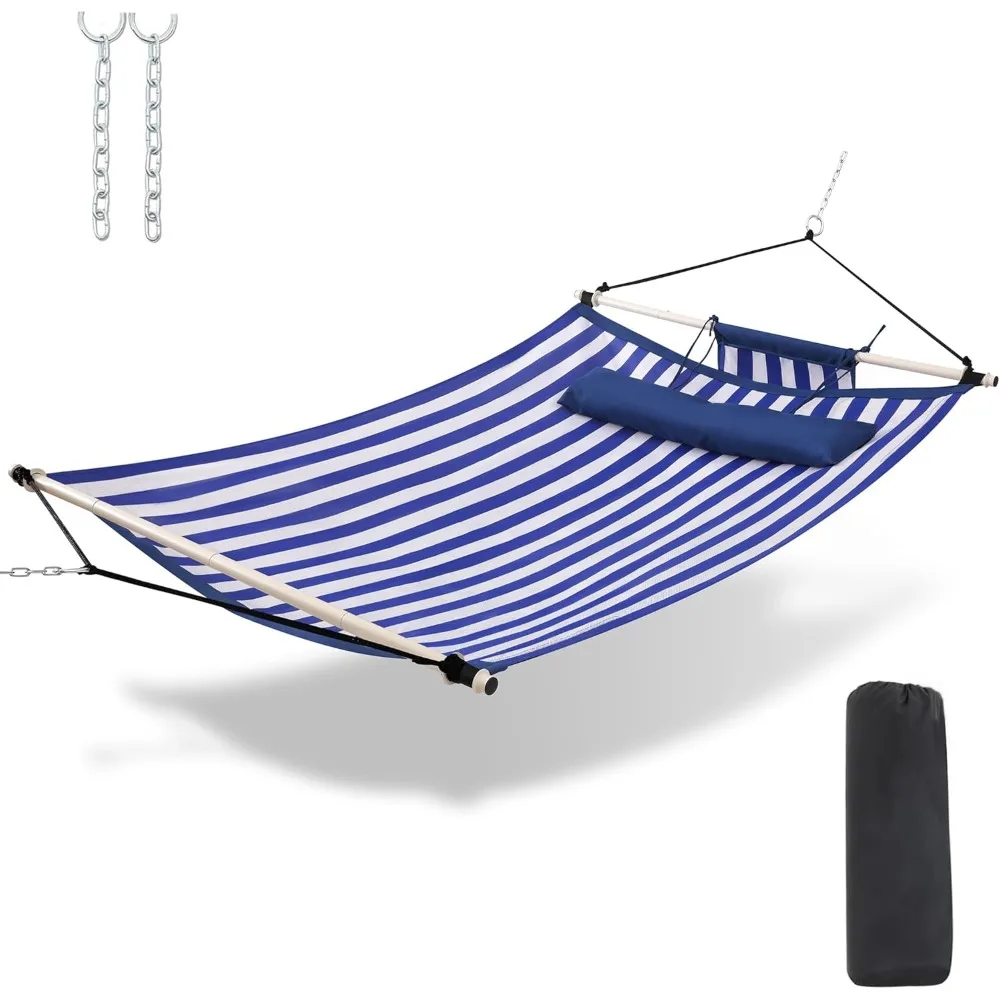 TegerDeger Anti-flip 12FT Hammock Large Hammock 450LB Capacity with Iron Spreader Bar & Nylon Rope for Outside, Patio, Garden, B