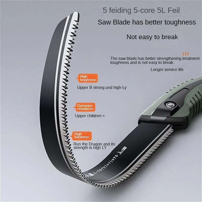 AIRAJ Hand Saw , Japanese Style Saw, Tree Sawing Tool , Garden Logging Tool , Woodworking Saw , Household Small Handheld Sharp - Image 2