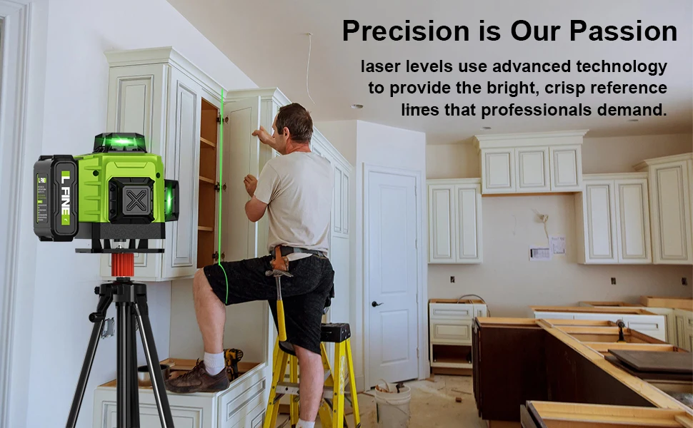 LFINE 2/4D Professional Laser Level 8/16 Lines Horizontal And Vertical With Remote Control 360°Self-leveling Laser Levels - Image 18