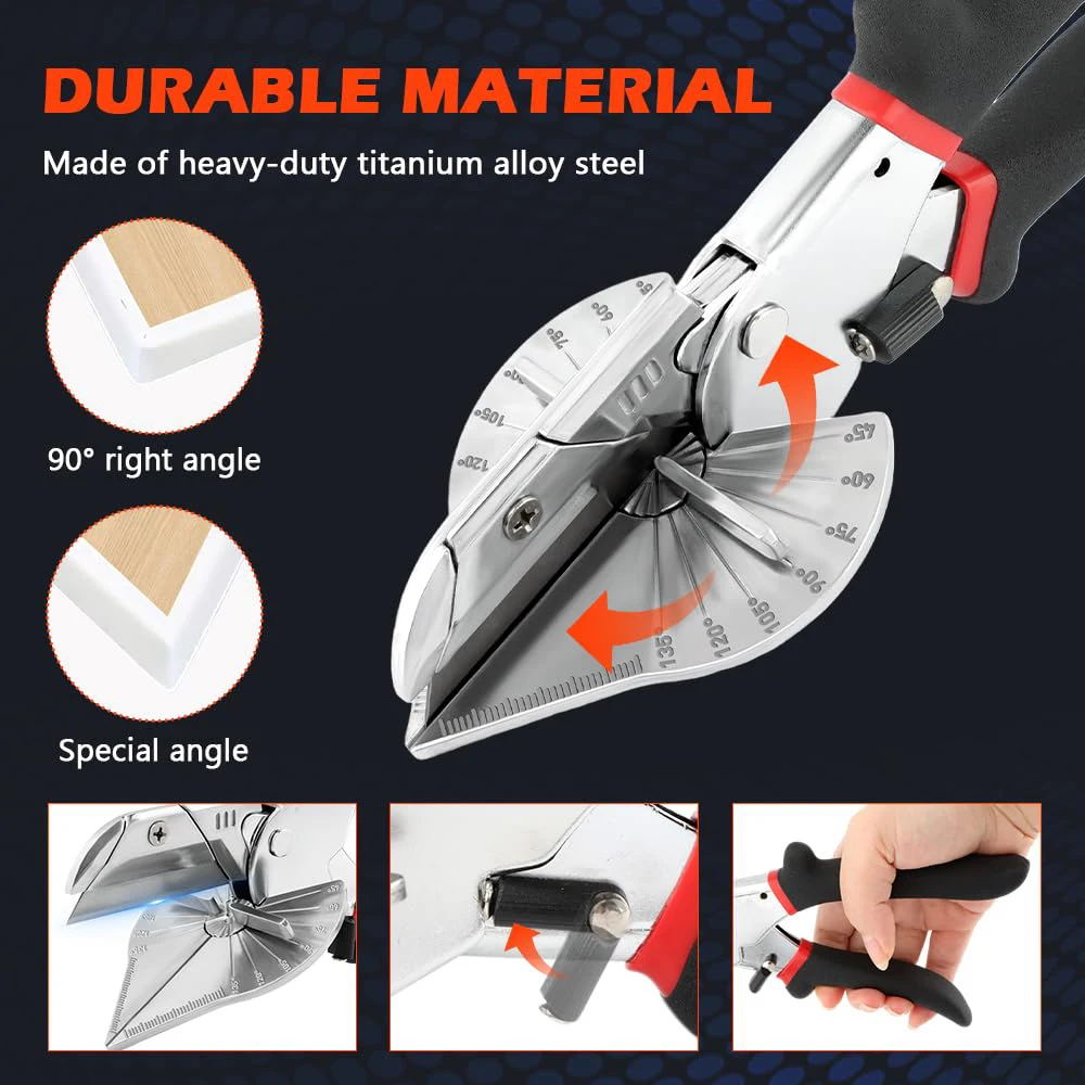 Electrician Angle Scissors 45 Degree Universal Trunking Scissors 90 Degree Woodworking - Image 5