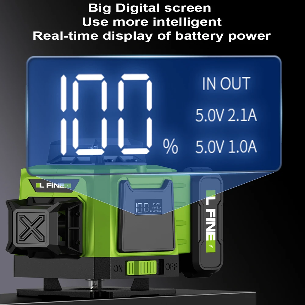 LFINE 2/4D Professional Laser Level 8/16 Lines Horizontal And Vertical With Remote Control 360°Self-leveling Laser Levels - Image 16
